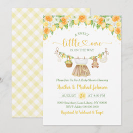Invitación A Sweet Little One Lemon Citrus Floral Baby Shower