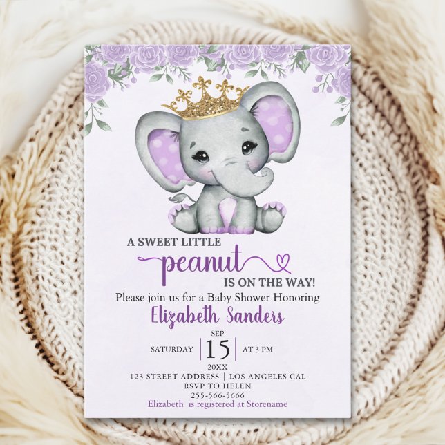 Invitación A Sweet Little Peanut is on the way Baby shower (Subido por el creador)