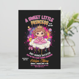 Invitación A Sweet Little Princess baby shower Invitation