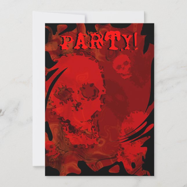 Invitación a swift 'Fiesta' de Skull Specters (Anverso)