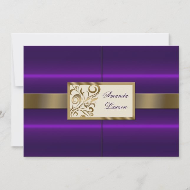 Invitación a Swirls Florales (Anverso)