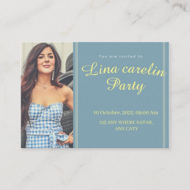 Invitación a tarjeta  (Anverso)