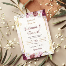 Invitación a tarjeta boda - digital de tarjeta bod