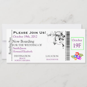Invitación a tarjeta de embarque