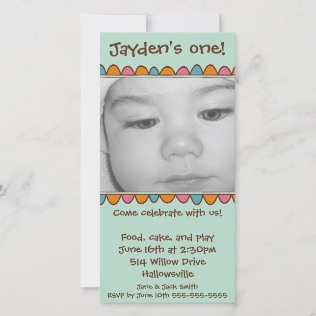 Invitación a tarjeta de foto (Anverso)