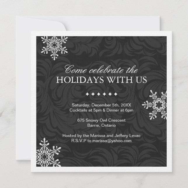 Invitación a tarjeta de navidades (Anverso)