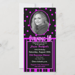 Invitación a tarjeta fotográfica de cumpleaños Swe
