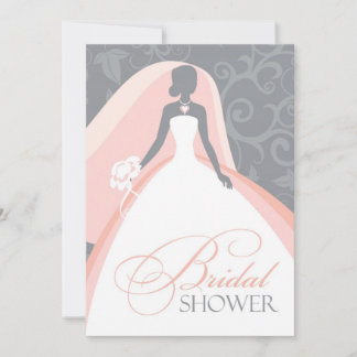 Invitación a tarjeta plana para ducha de novia