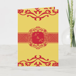 Invitación a tarjeta plegada del boda