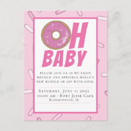 Invitación a tarjeta postal Baby Shower de salpica