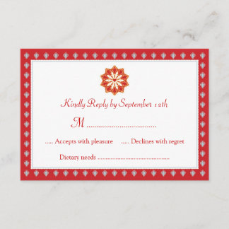 Invitación a tarjeta RSVP de la boda de Ornate