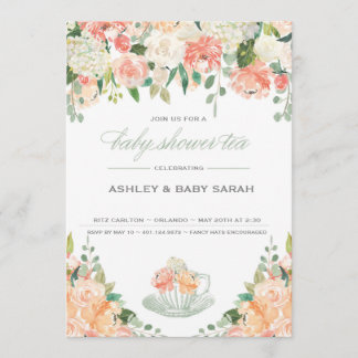Invitación a Tea Baby Shower