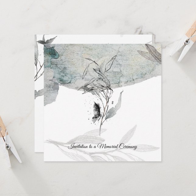 Invitación A thoughtfully designed sympathy card (Anverso/Reverso In Situ)