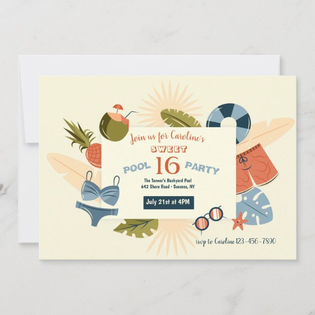 Invitación a tiempo de Fiesta de grupo (Anverso)