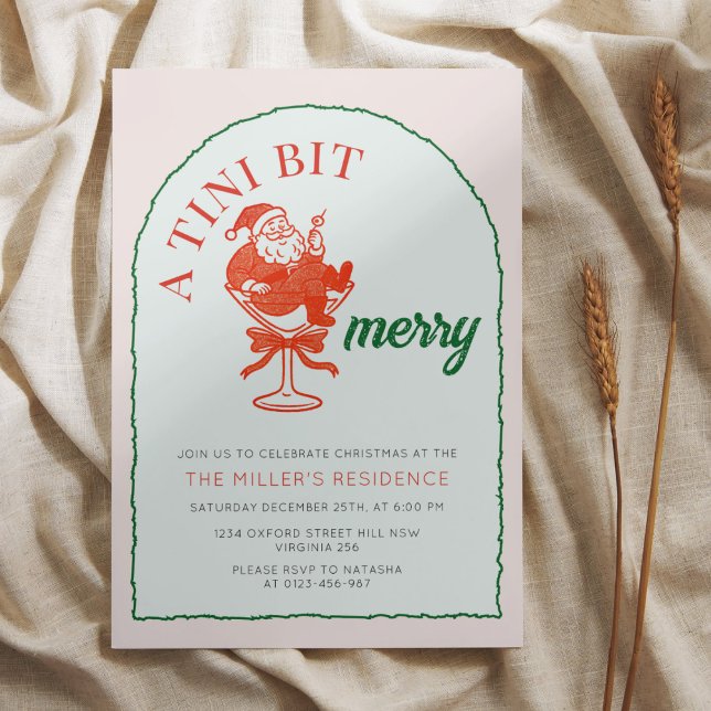 Invitación A Tini Bit Merry Christmas Cocktail Party (Subido por el creador)