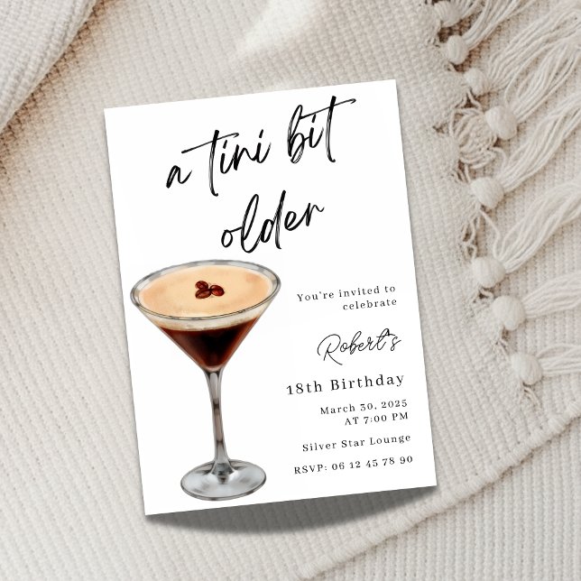 Invitación A Tini Bit Older 18th Birthday Invitation (Subido por el creador)