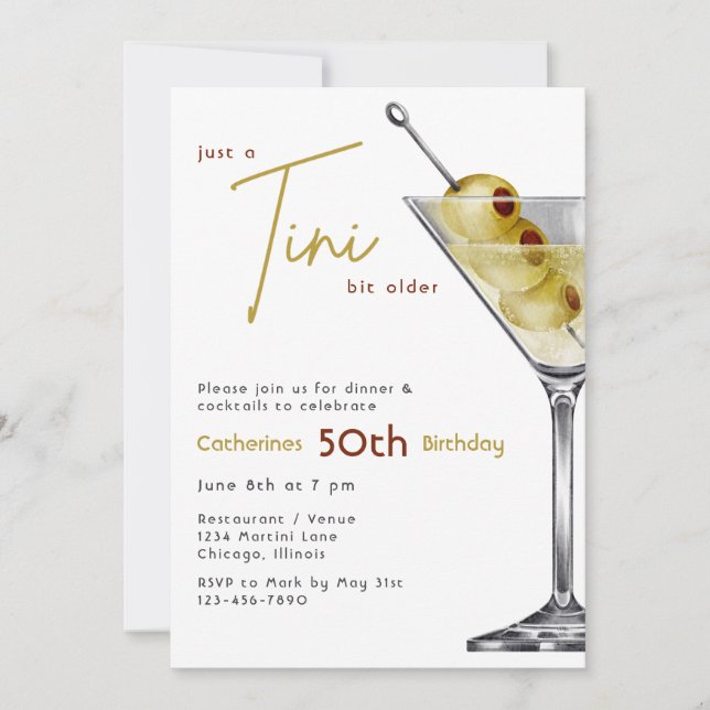 Invitación A Tini Bit Older Birthday Invitation (Anverso)