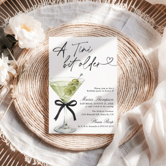 Invitación A Tini Bit Older Birthday Party Olive Martini