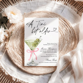 Invitación A Tini Bit Older Birthday Party Olive Martini