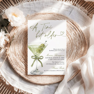 Invitación A Tini Bit Older Birthday Party Olive Martini