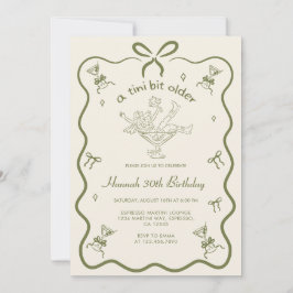 Invitación A Tini Bit Older Espresso Martini Bow Birthday 