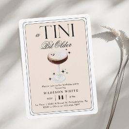 Invitación a Tini bit Older Espresso Martini Cumpleaños