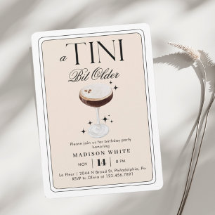 Invitación a Tini bit Older Espresso Martini Cumpleaños