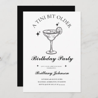 Invitación a Tini bit Older Espresso Martini Cumpleaños