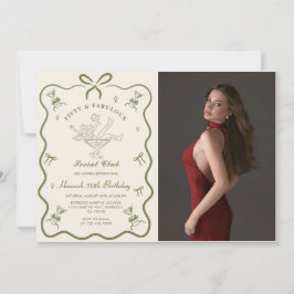 Invitación A Tini Bit Older Martini Bow Fifty Birthday Photo