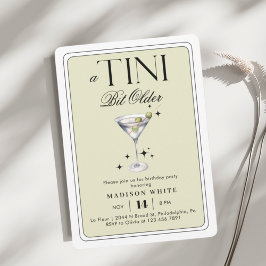 Invitación a Tini bit Older Martini Olive Birday