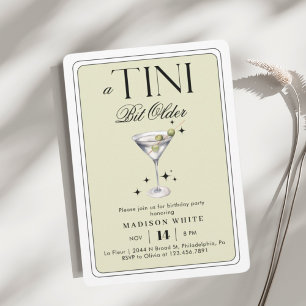 Invitación a Tini bit Older Martini Olive Birday