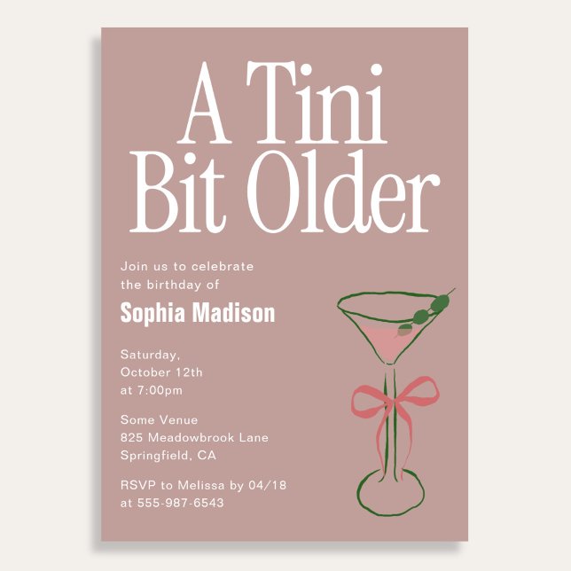 Invitación A Tini Bit Older Retro Birthday (Subido por el creador)