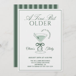 Invitación A Tini Bit Older Sage 30th Martini Birthday