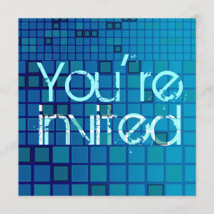 Invitación a todas las fiestas Mosaico Azul