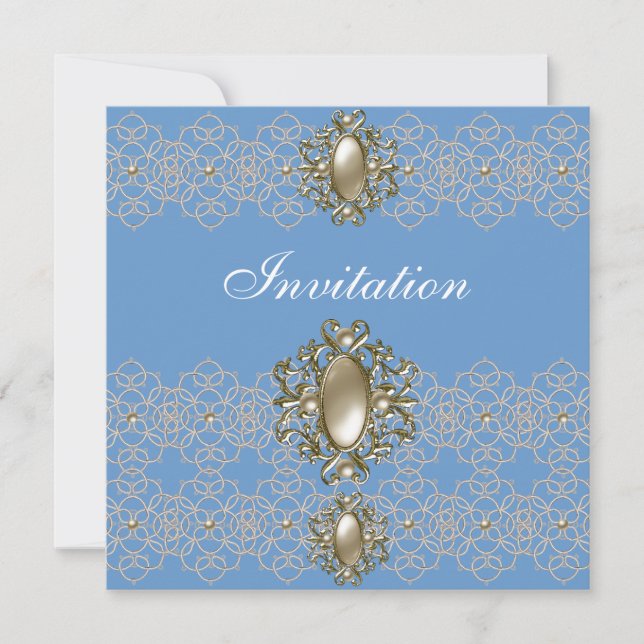 Invitación a todas las ocasiones Art Nouveau Lace  (Anverso)