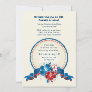 Invitación a todo el hibiscus americano