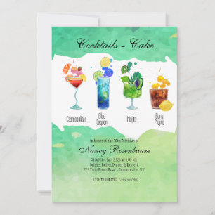 Invitación a tomar bebidas de verano