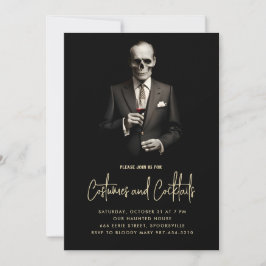 Invitación a tomar cócteles y disfraces