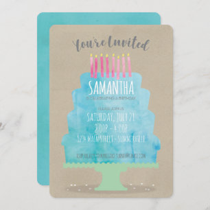 Invitación a tomar el bizcocho de cumpleaños