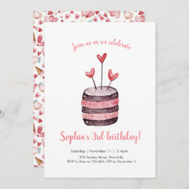 Invitación a tomar el cumpleaños de los corazones