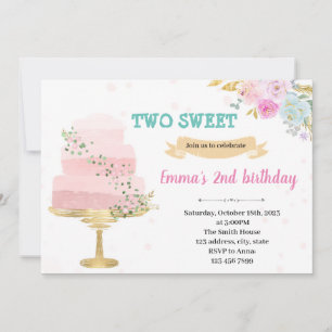 Invitación a tomar el segundo cumpleaños