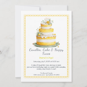 Invitación a tomar por cumpleaños de color de agua
