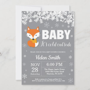Invitación a tomar Snowflake para Baby Shower en i