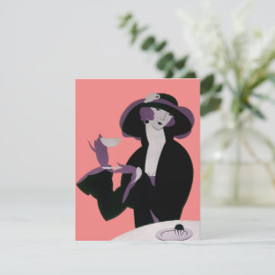 Invitación a tomar té y pasteles de estilo Art Dec