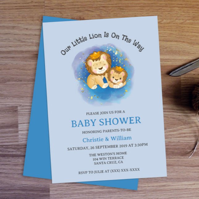 Invitación a través de Baby Shower de Cute Lion (Subido por el creador)