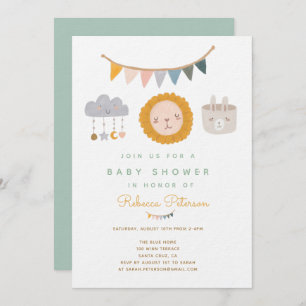 Invitación a través de Baby Shower de león corto