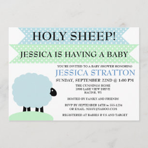 Invitación a través de Baby Shower de ovejas ricas