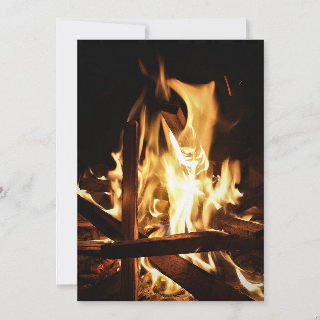 Invitación A través de las llamas (Anverso)