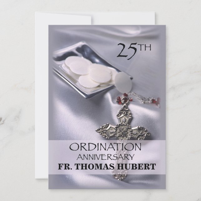 Invitación a través del anfitrión del 25º aniversa (Anverso)