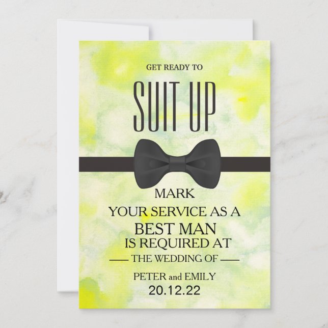 Invitación a tu Servicio como Padrino de Boda (Anverso)